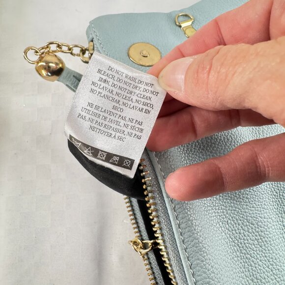 Street Level Powder Blue Clutch with Tassel Zipper - Picture 6 of 6